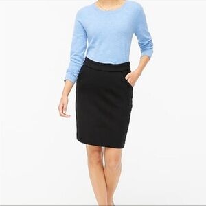 NWT J. CREW Black Pencil Skirt